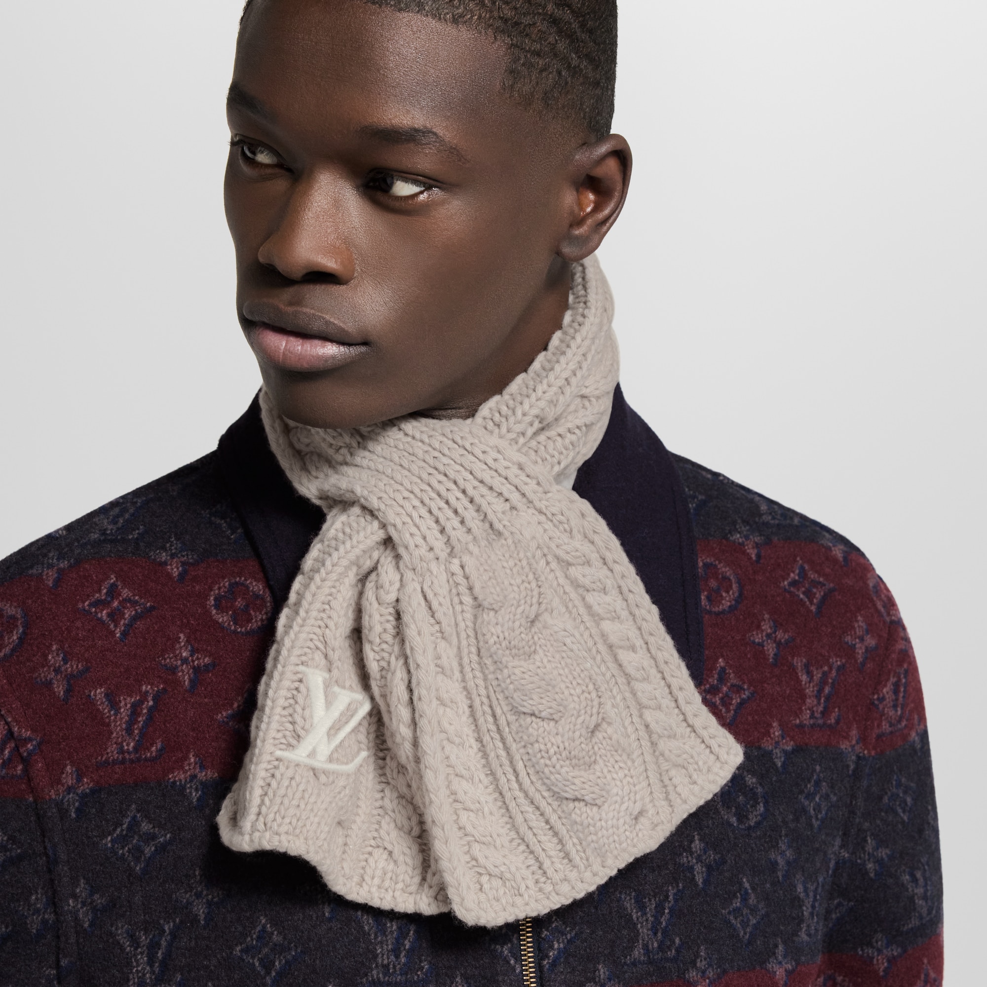 LOUIS VUITTON ／ ストール Only LV Mini Cable Scarf - Luxury S00 Beige | LOUIS VUITTON